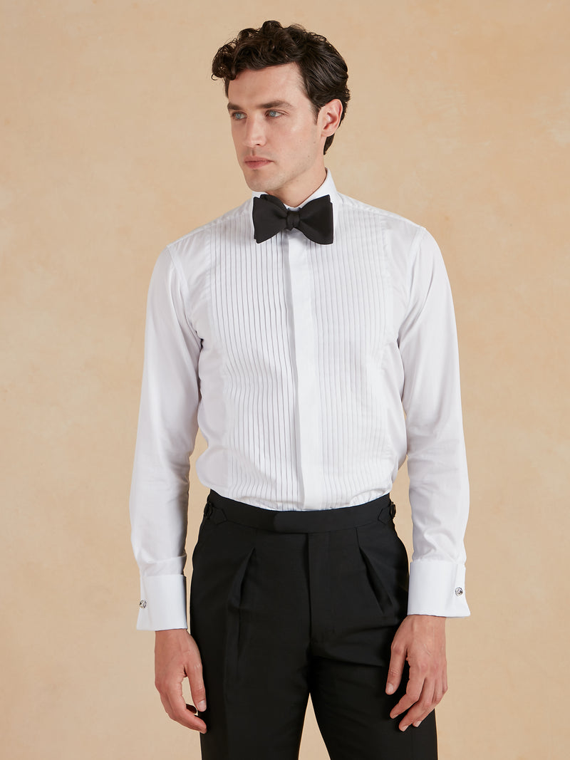 Pleated Dress Shirt - Classic Collar