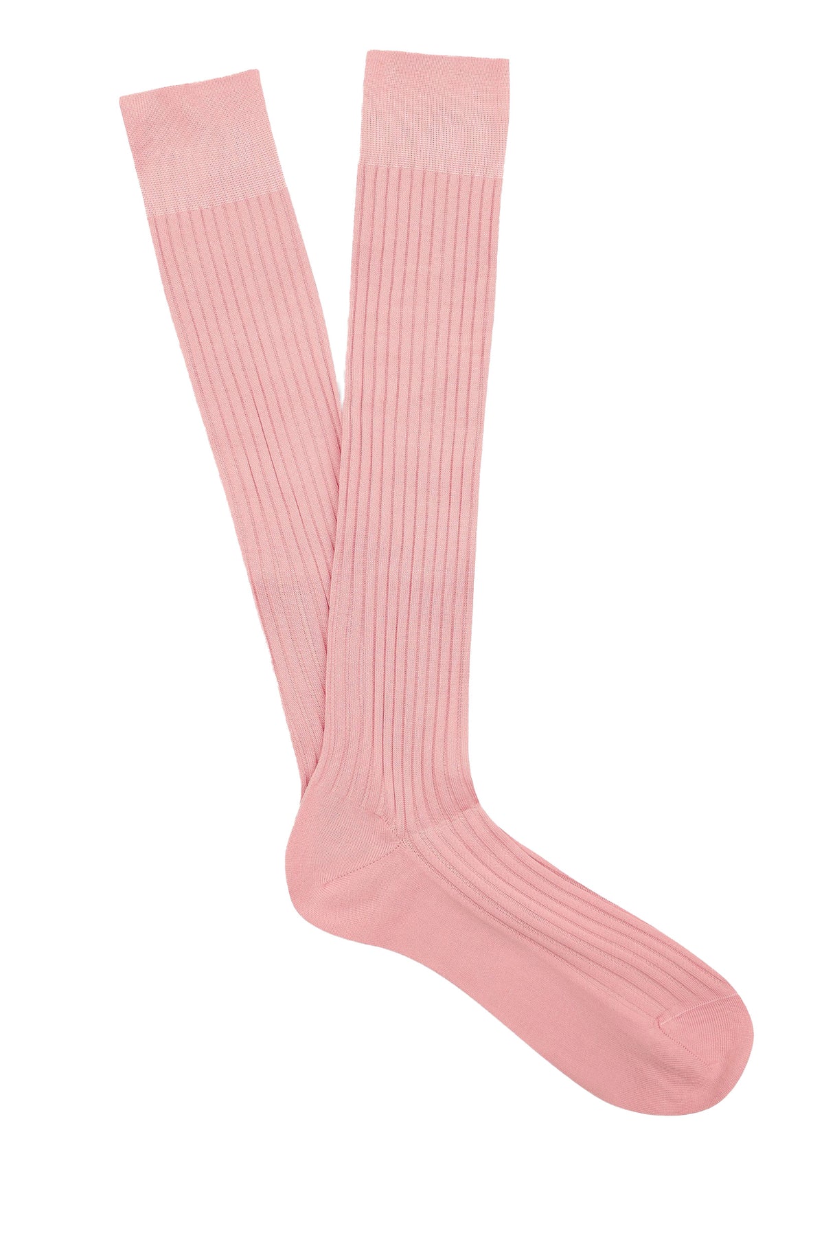 Long Pantherella Cotton Socks - Dusty Pink