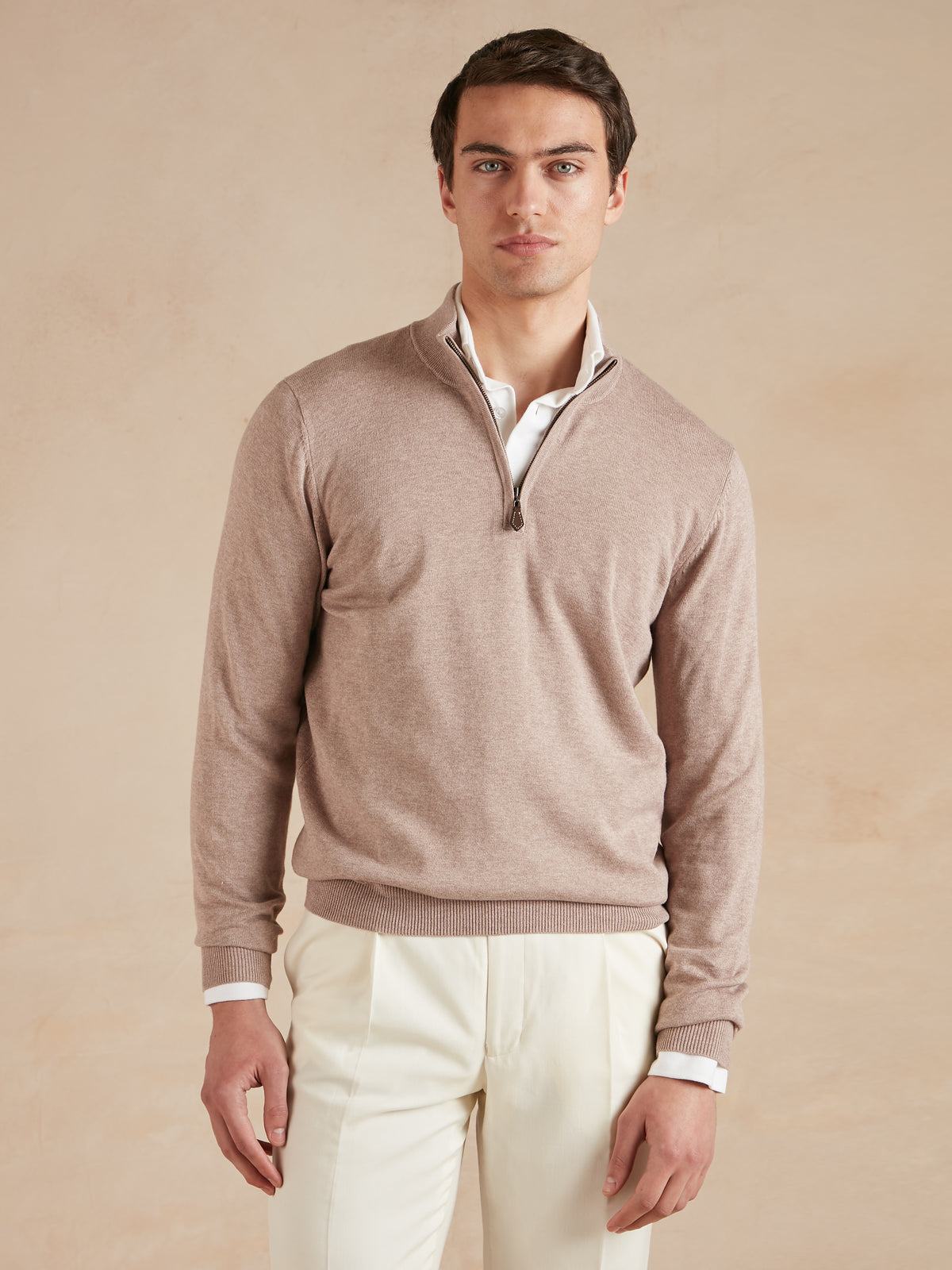 Quarter Zip Jumper Beech