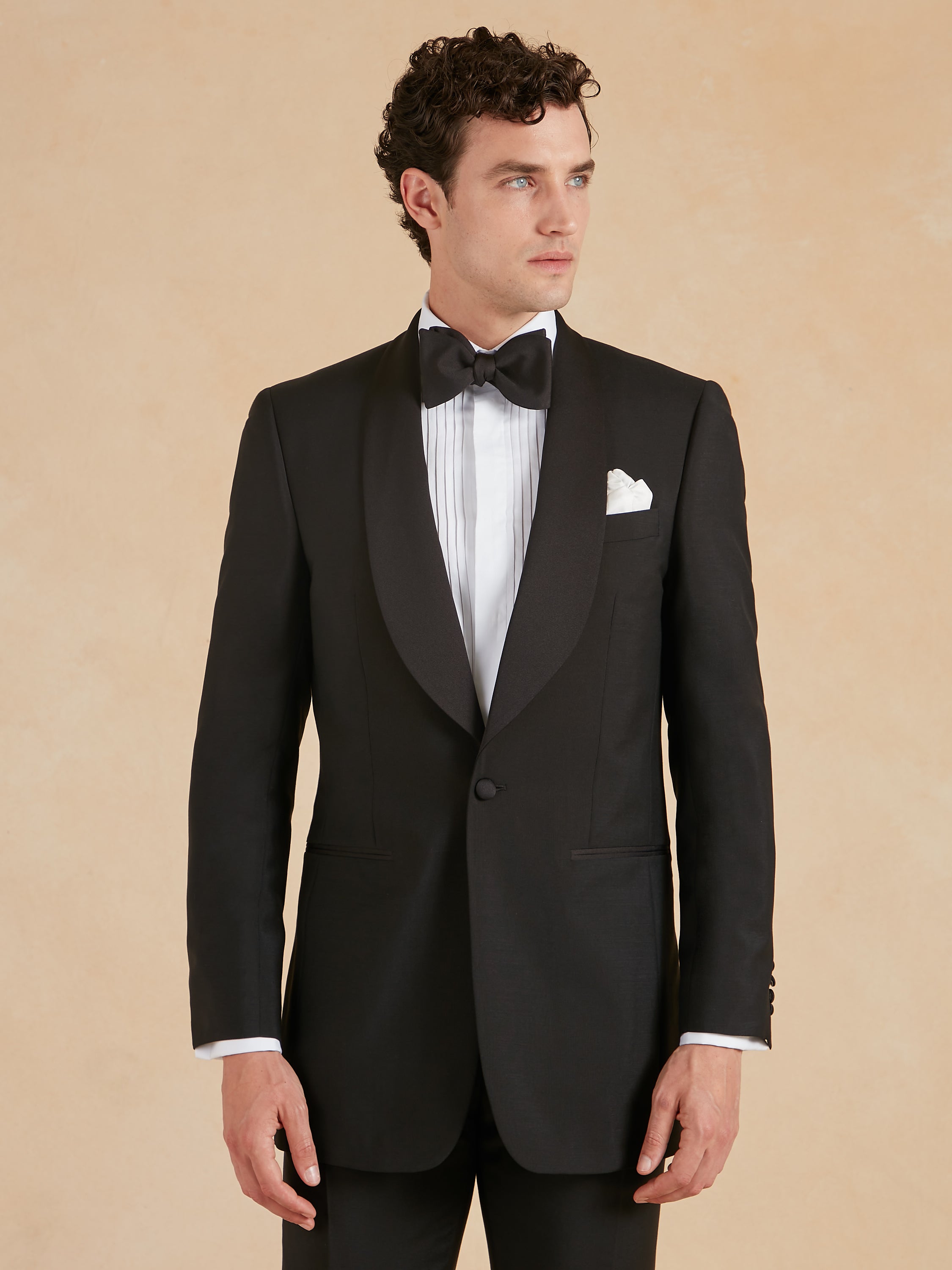 Shawl Lapel Wool/Mohair Dinner Suit – Black