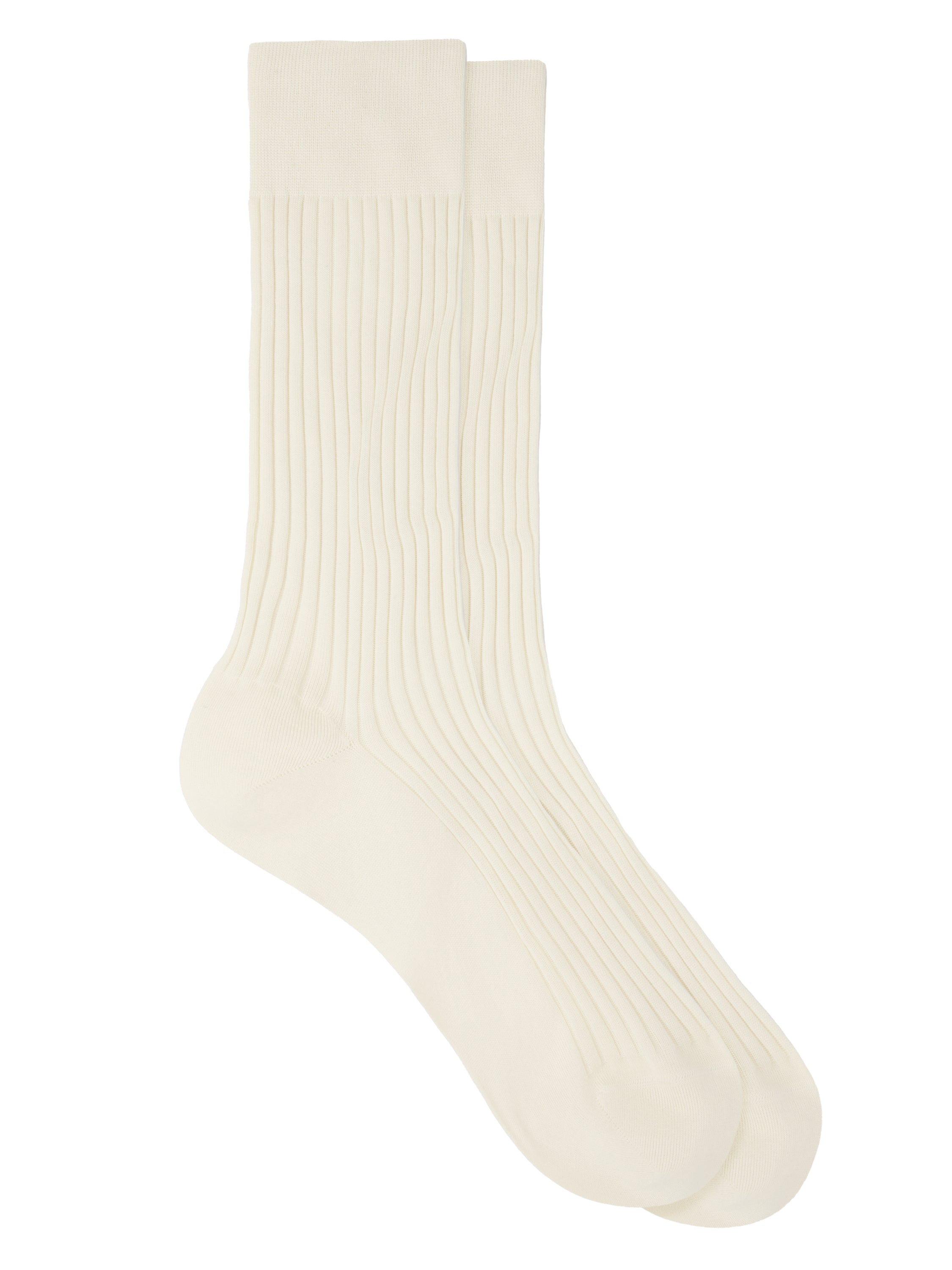 Short Pantherella Cotton Socks - Cream