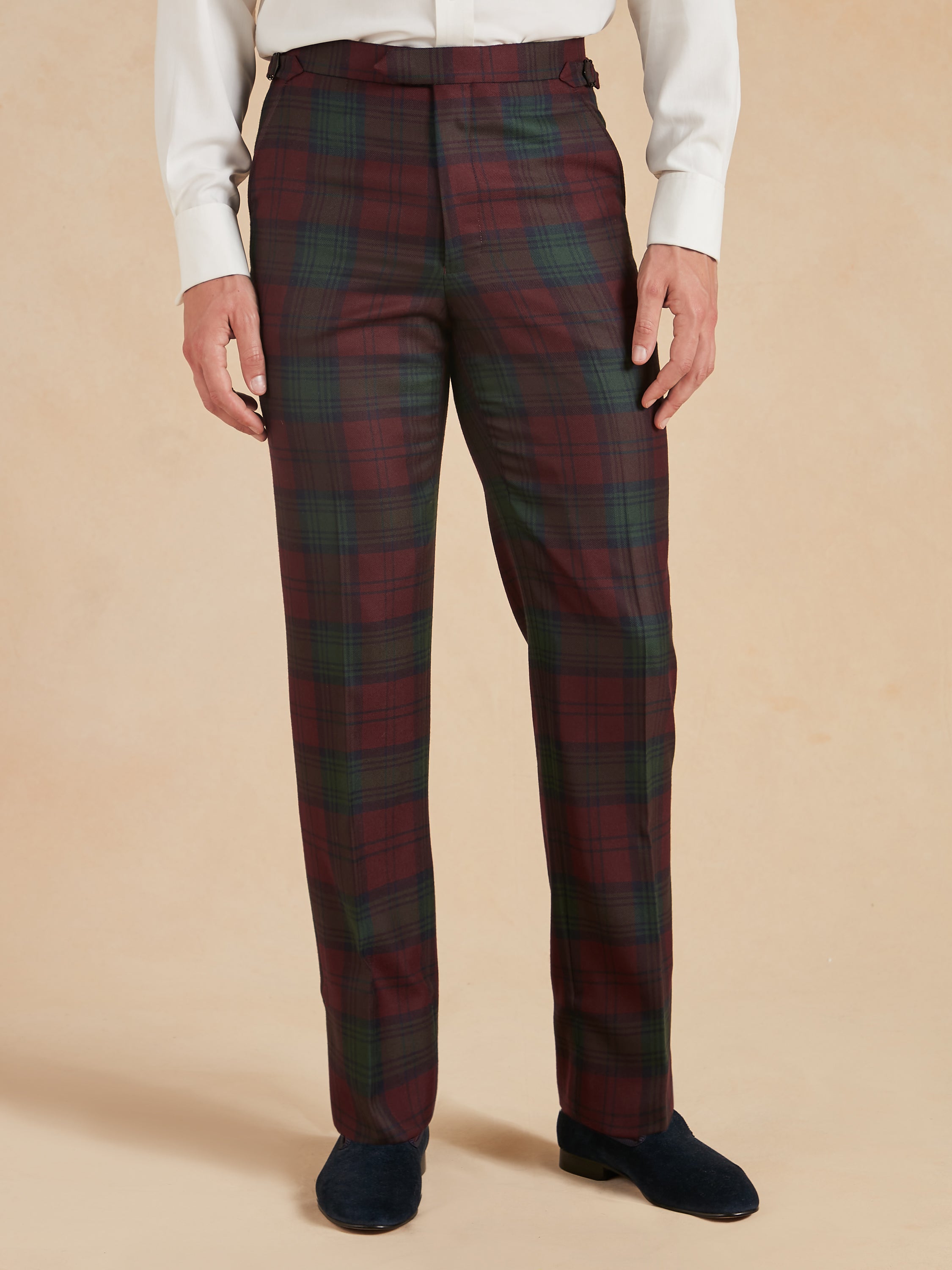 Tartan Trousers - Burgundy