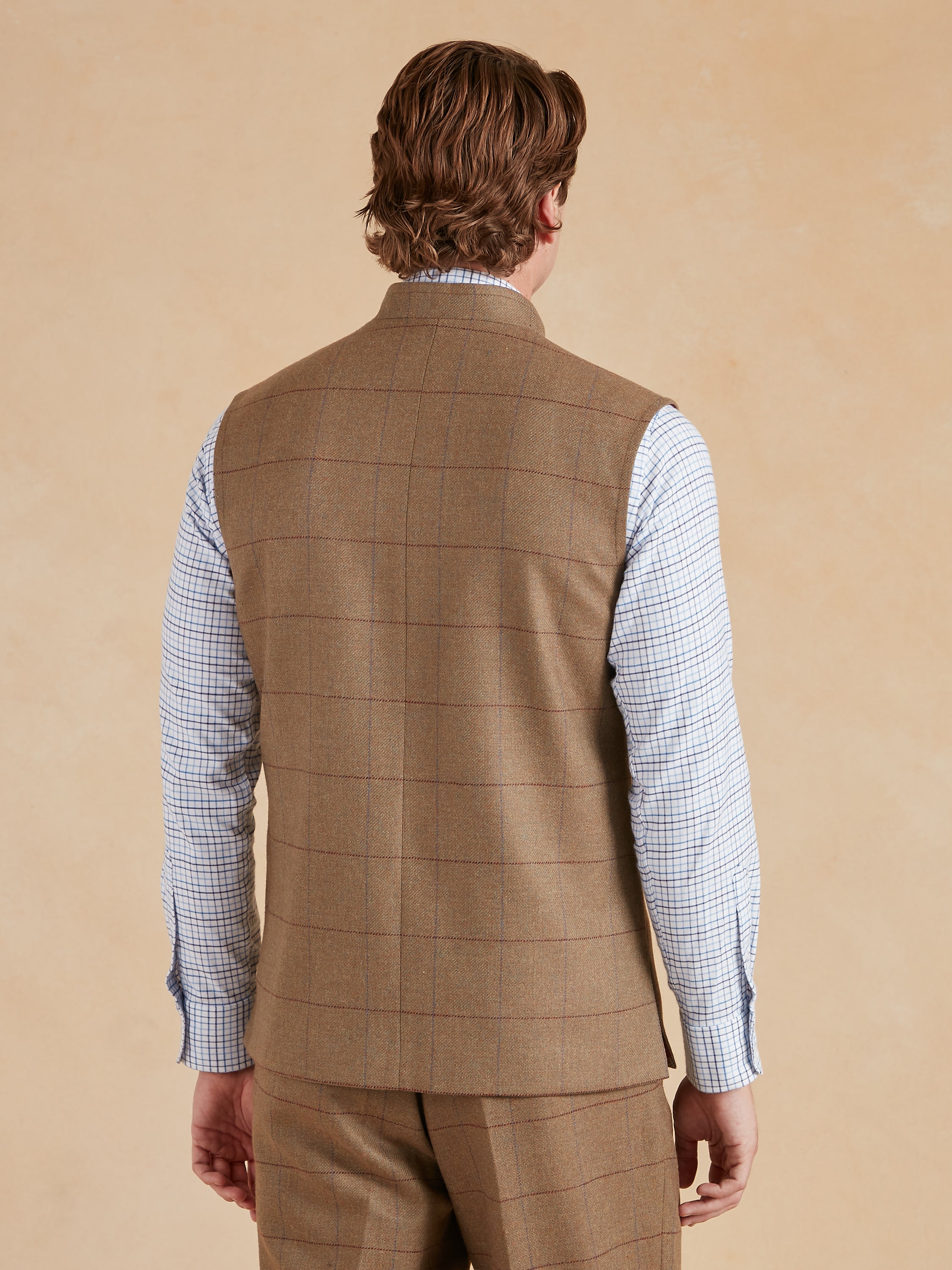 Tweed Gilet - Autumn Bracken Check