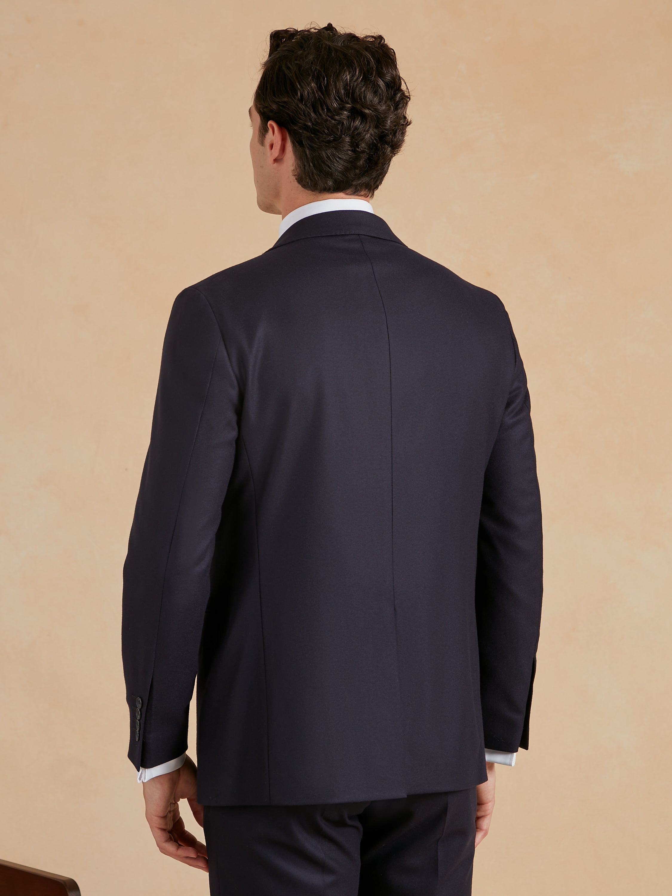 Unstructured Jacket Drago Flannel - Navy