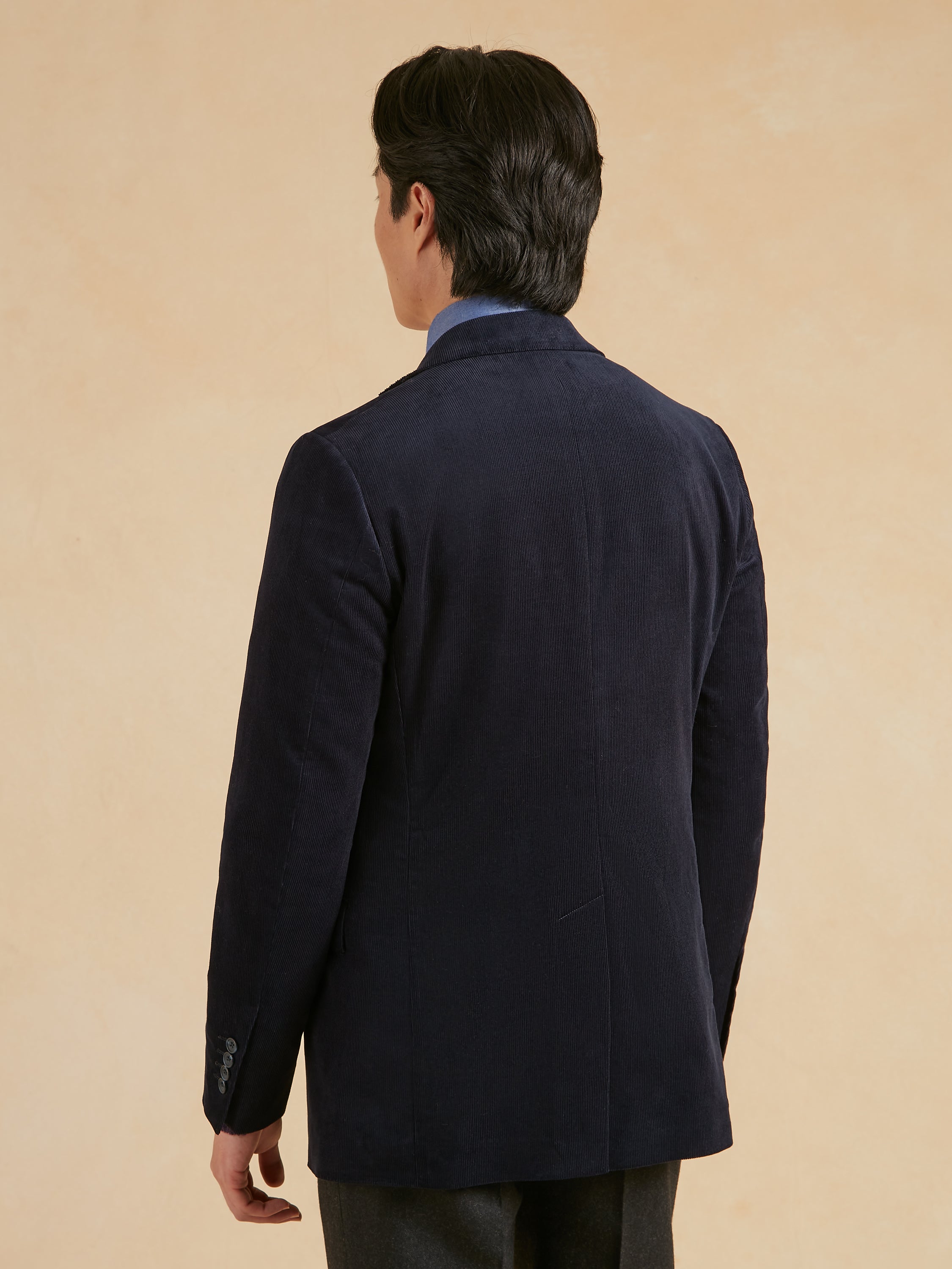 Unstructured Eaton Jacket Needlecord - Navy