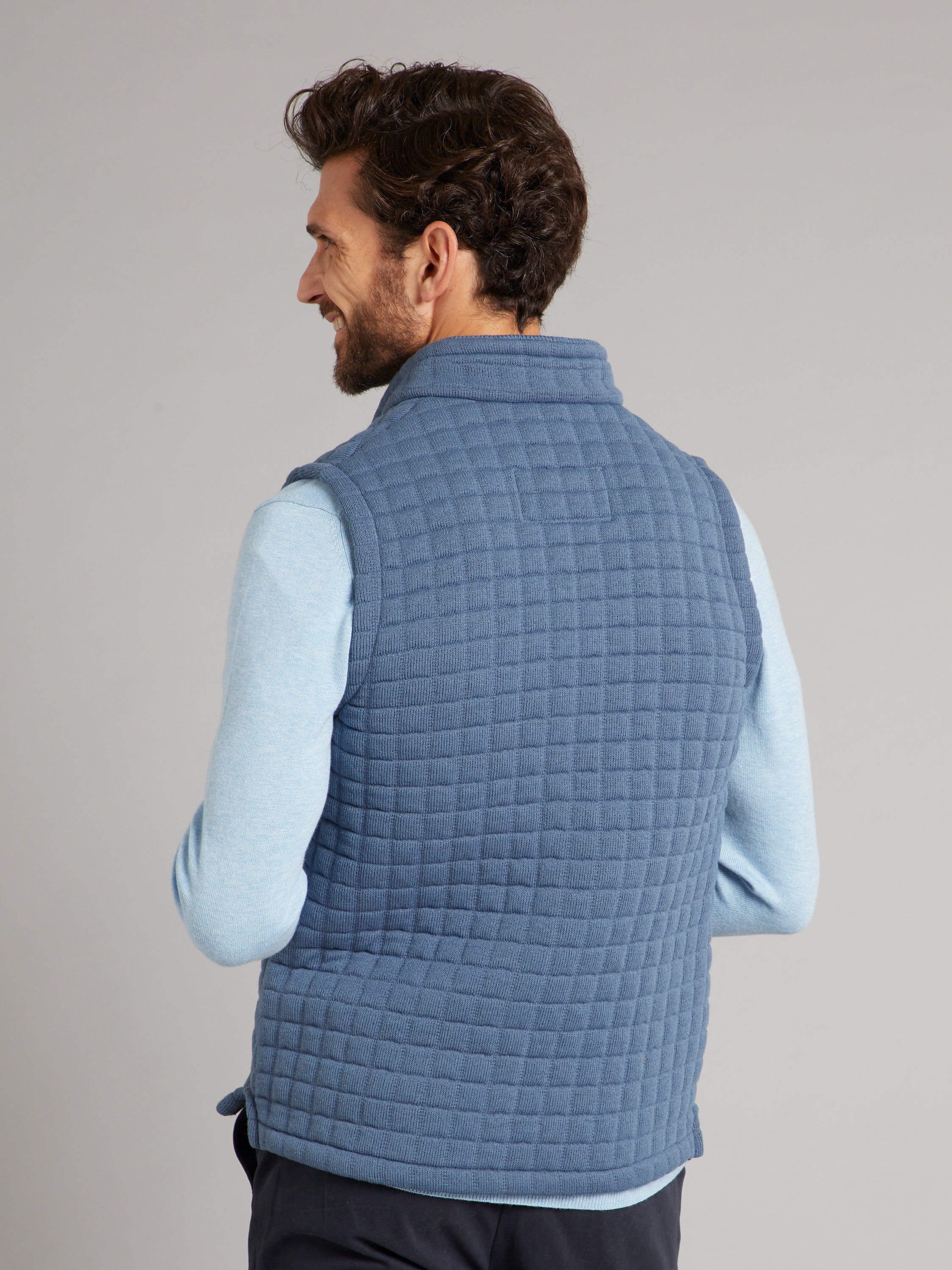 Quilted Thermatex Gilet - Denim