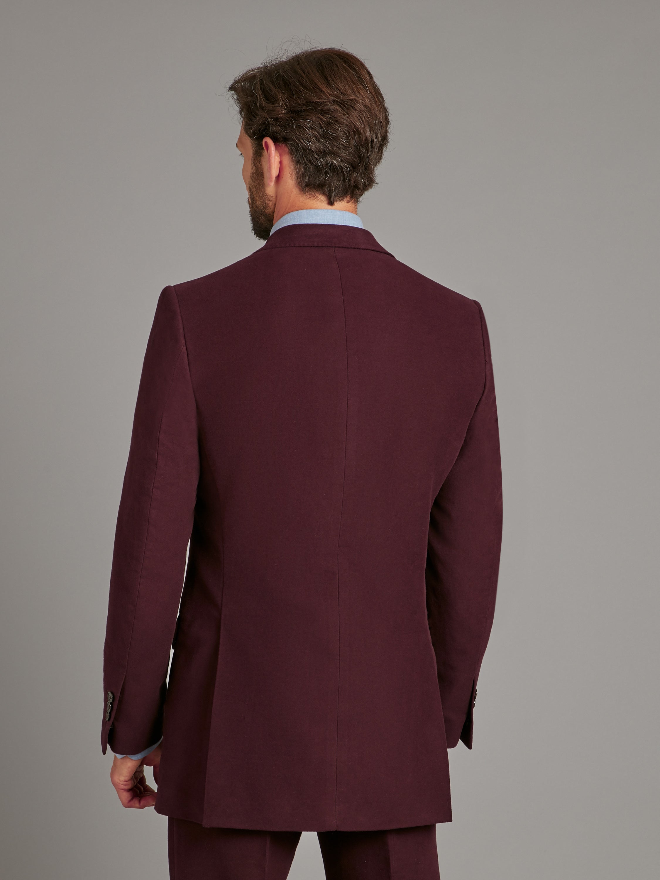 Luxury Eaton Jacket - Wine Moleskin