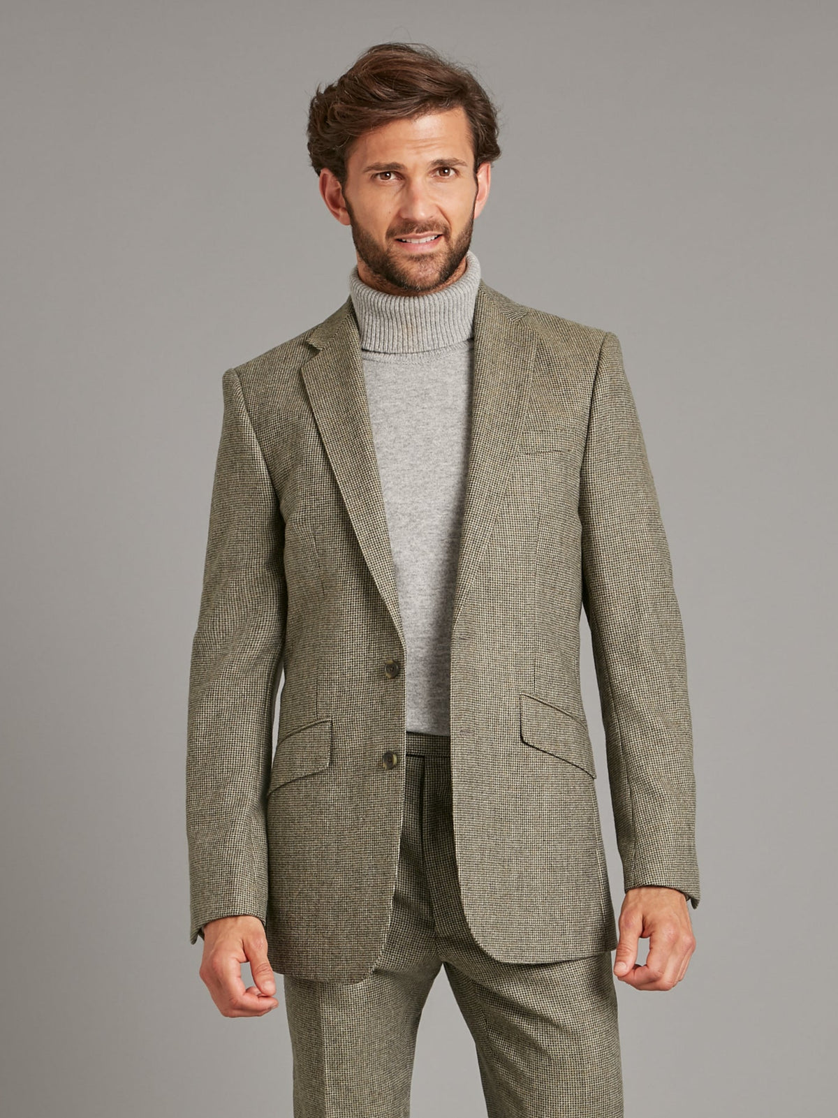 Eaton Jacket Sage Nailhead Tweed