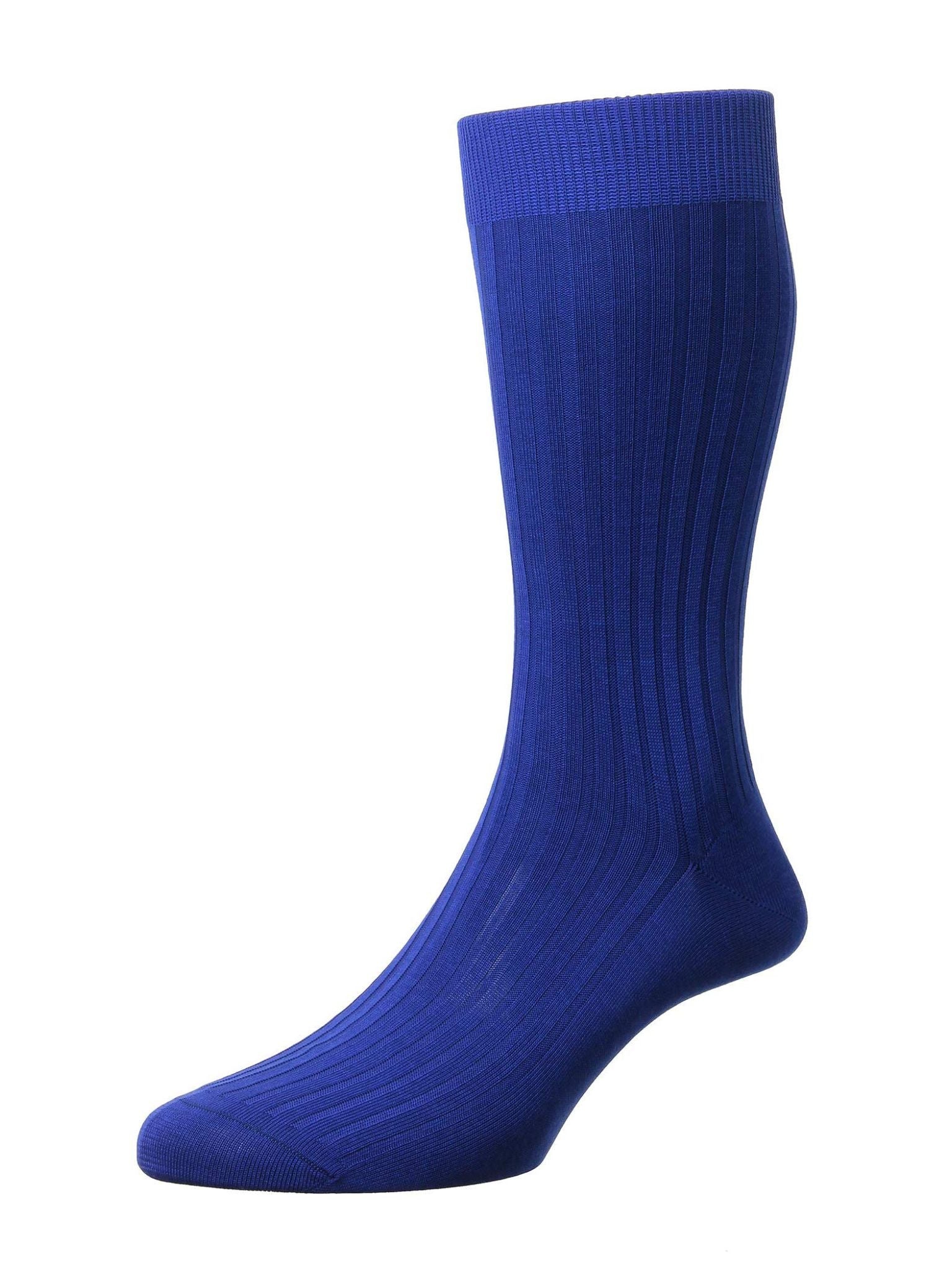 Short Pantherella Cotton Socks - Royal Blue