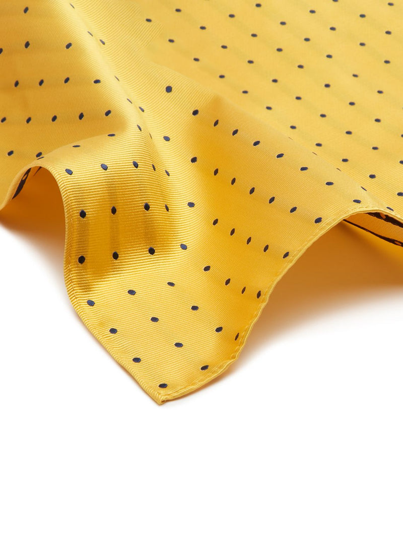 Silk Handkerchief - Polka Dot Yellow