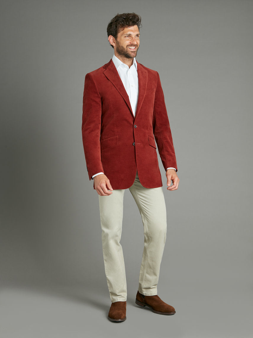 Oliver Brown burnt orange pincord jacket