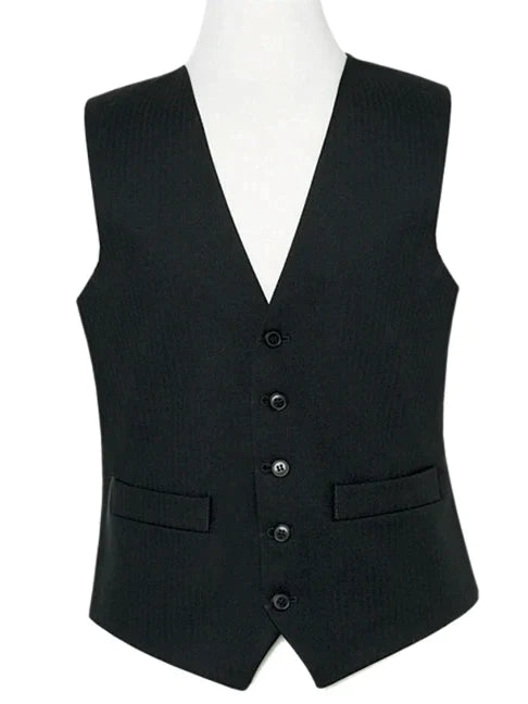 Single Breasted Herringbone Waistcoat No Lapel
