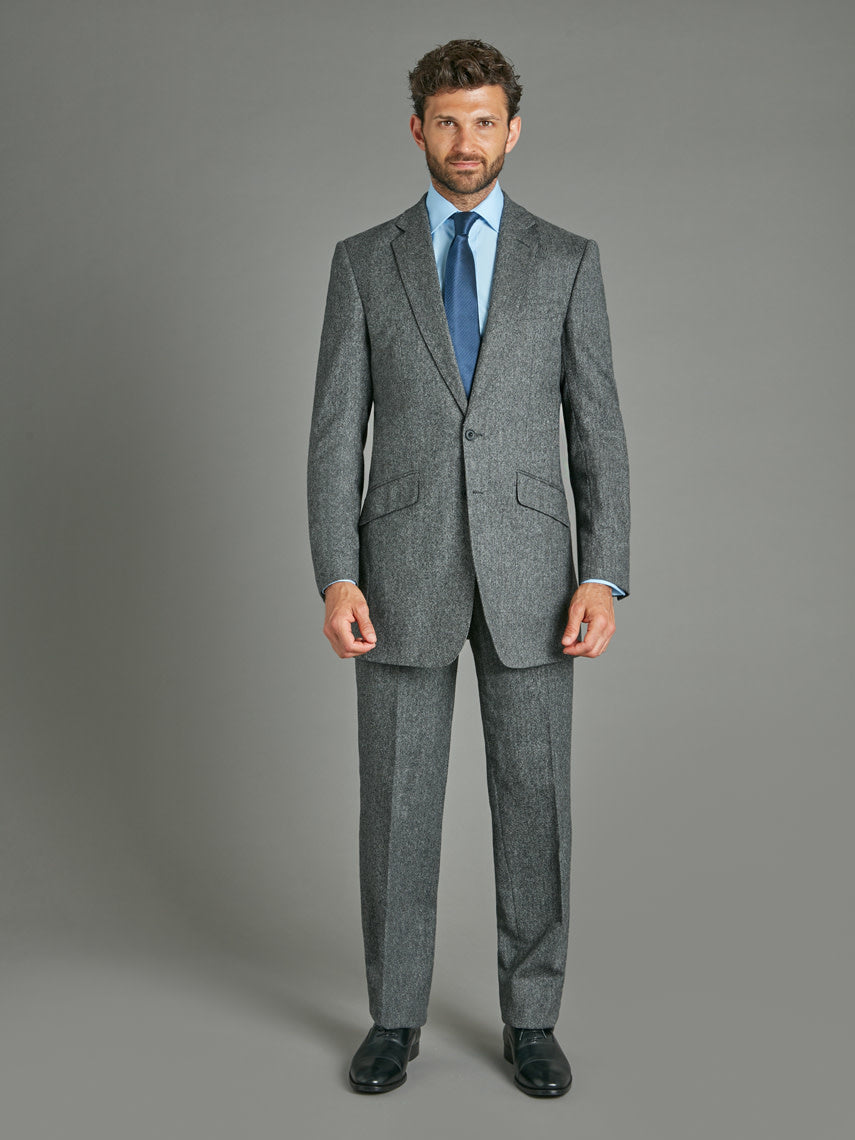 Sloane Suit - Flecked Mid Grey